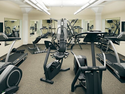 24-Hour Fitness Center in loft building