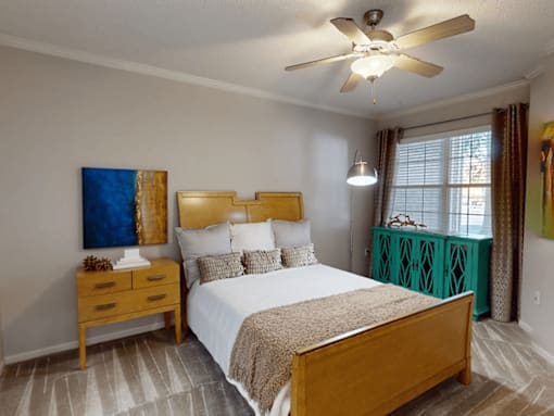 second bedroom with a bed