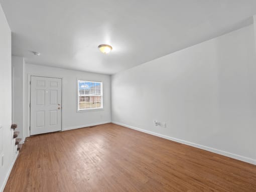 townhome with wood floors