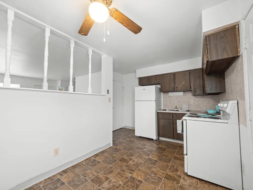 open apartment kitchen