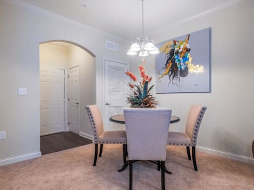 dining room with a table