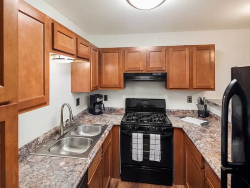 spacious kitchen at Forest Pointe apartments