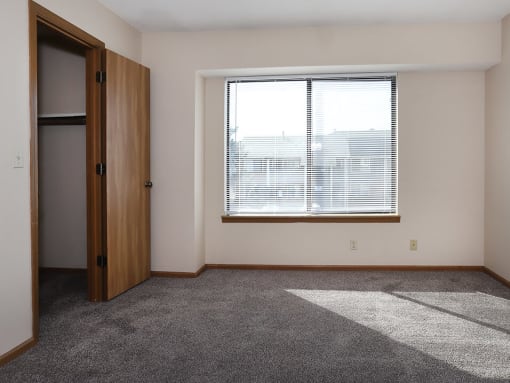 Lots of Natural Light and bedroom has walk-in closet