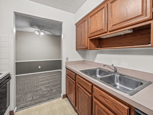 Double Bowl kitchen Sink in apartment