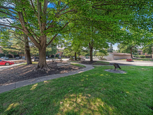 landscaping at Akron apartment complex