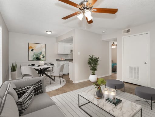 apartment living room in Baton Rouge