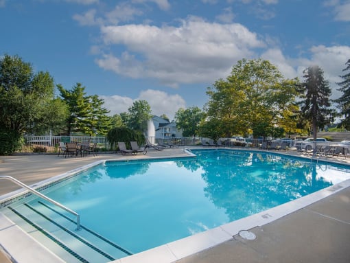 apartment complex with pool