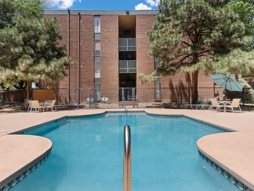 sparkling swimming pool on-site in Albuquerque