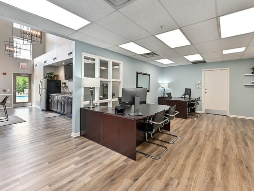 leasing office at apartment community