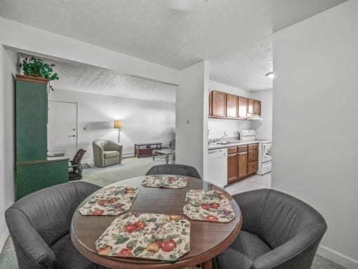 apartment dining and kitchen area