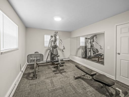 apartment community with fitness center