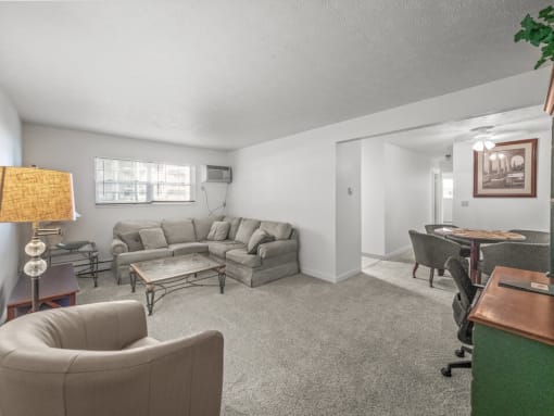 Model Living Room in apartment complex