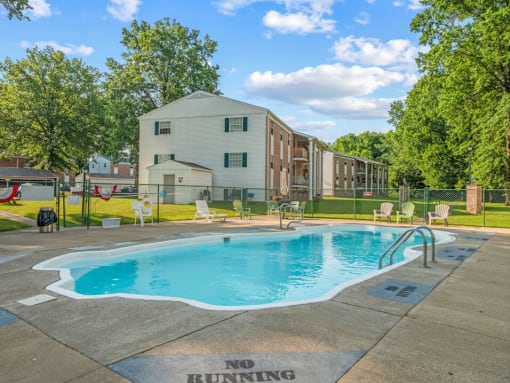 apartment complex with outdoor pool