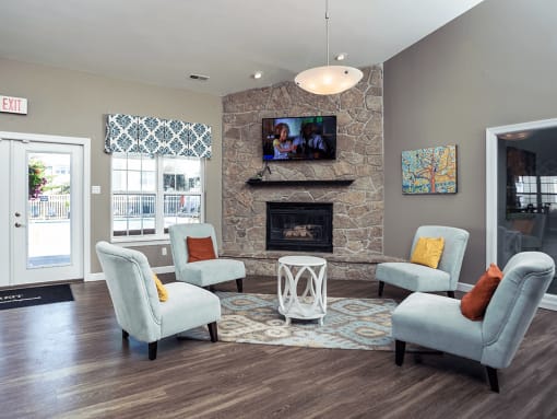 Clubhouse at apartment complex