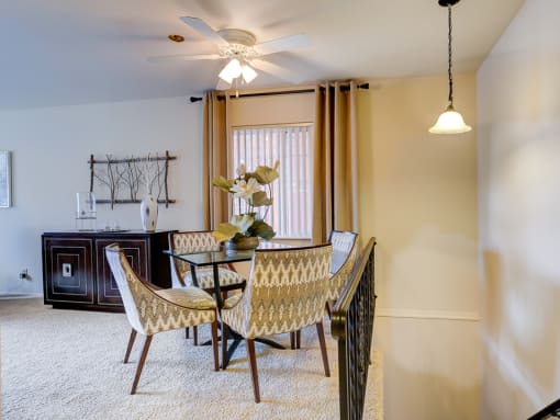 Spacious dining room at the villages at general grant apartments