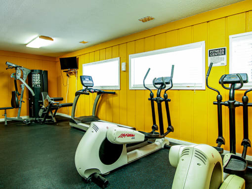 a gym with cardio machines