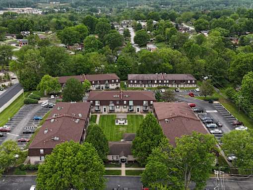 An overhead view of Huntley Ridge new Albany Apartments