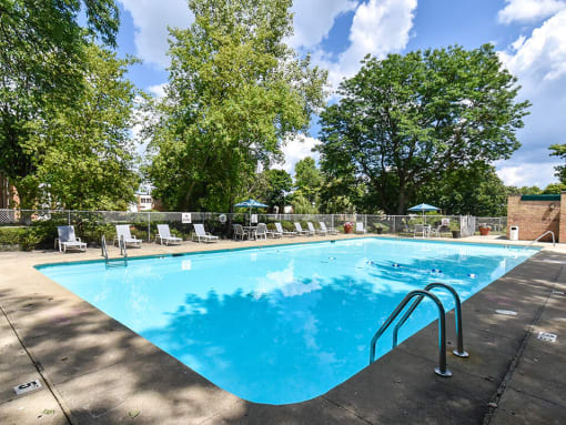 swimming pool at apartment community