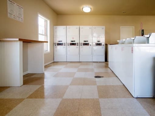 Laundry facility in Pavilion Lakes apartments