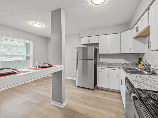 Kitchen with Double Bowl Sink