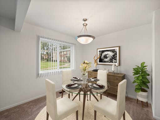 Dining area at miller west apartments