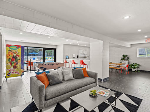 commons living room and dining area