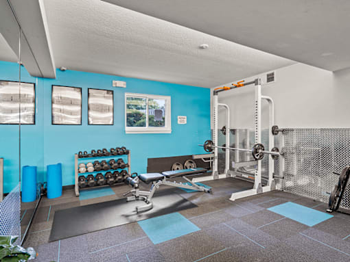 gym at apartment complex