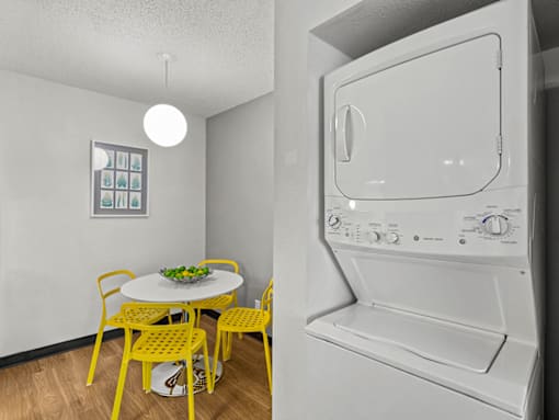 apartment with a washer and dryer