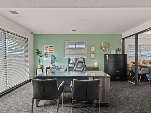 leasing office at apartment complex