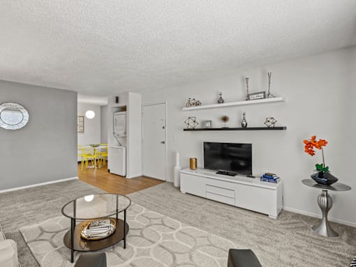apartment with hardwood style floor