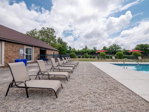 lounge chairs by pool at Northlake Village