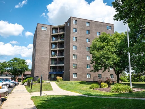 outside of apartment building with elevator access