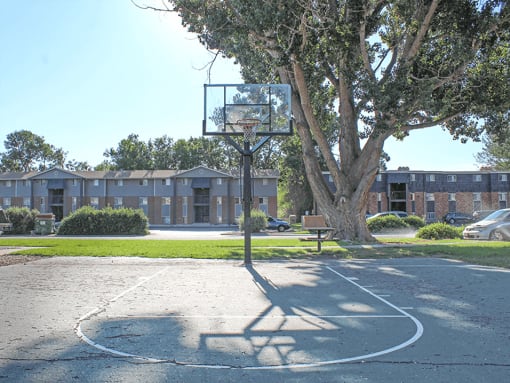 Apartment basketball court at ramblewood apartments