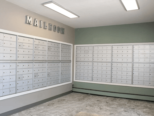 convenient mailroom at ramblewood apartments