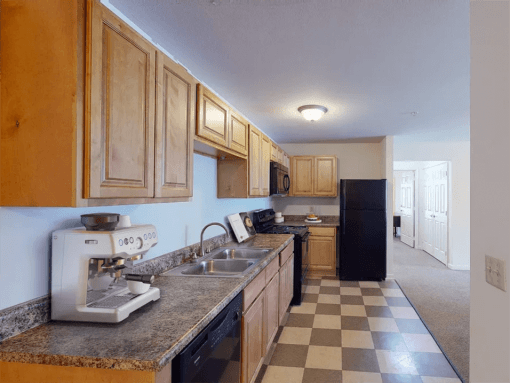 apartment kitchen at River Ranch