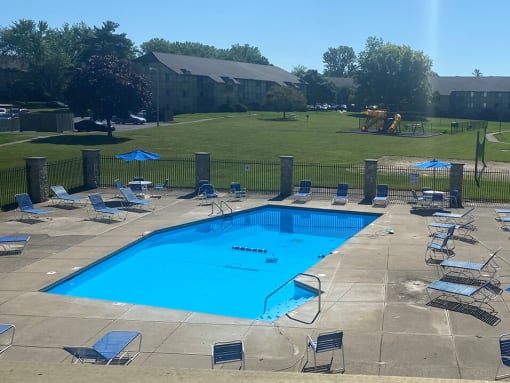 pool at apartment community