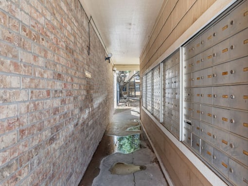 mailbox area at saddlecreek apartments