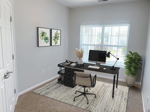 apartment with home-office space at shoreline landing apartments