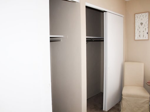 large closet in apartment