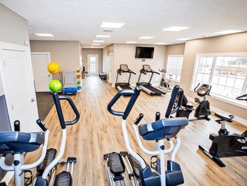 our gym is equipped with a variety of cardio machines and weights