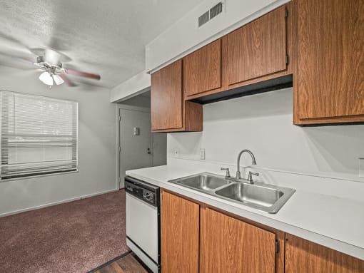 Kitchen and Dining Area in apartment