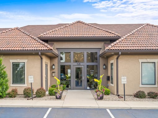 the front entrance of leasing office