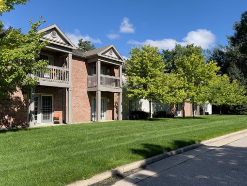 exterior of the plaza at lamberton apartments