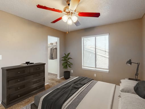 Timber Ridge Apartments bedroom with large window