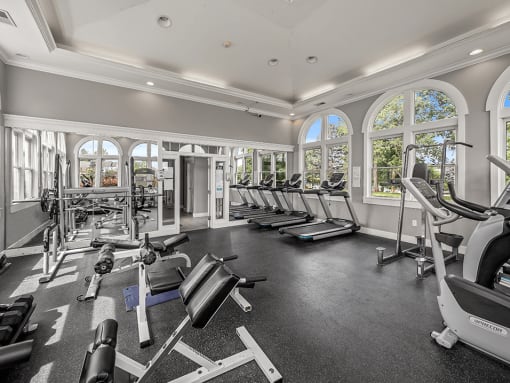 Apartment Fitness Center with Free Weights