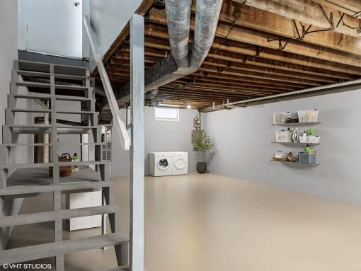 apartment with Unfinished Basement