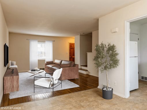 apartment living room in Ohio