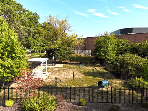 apartment community with dog park