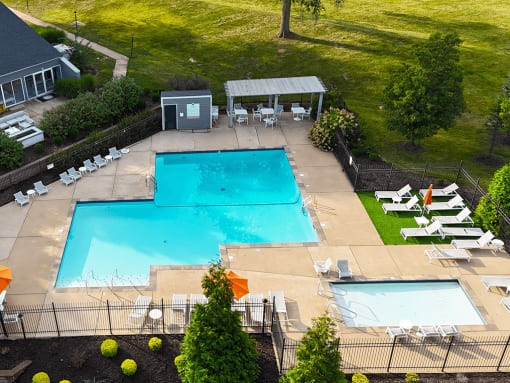 arial view of the pool at the resort at governors residence