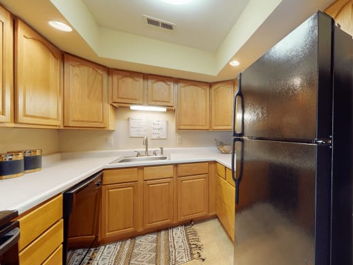 Apartment Kitchen with appliances including dishwasher